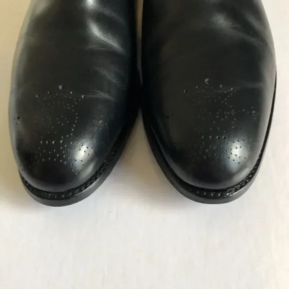 BARKER BLACK LEATHER SHOES SZ 10 - Picture 3 of 9